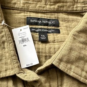 Banana Republic Linen Casual Button Down XXL